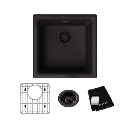 Elkay Sink Kit, Dual Mount, 0 Hole, Black ELG1616BK0C